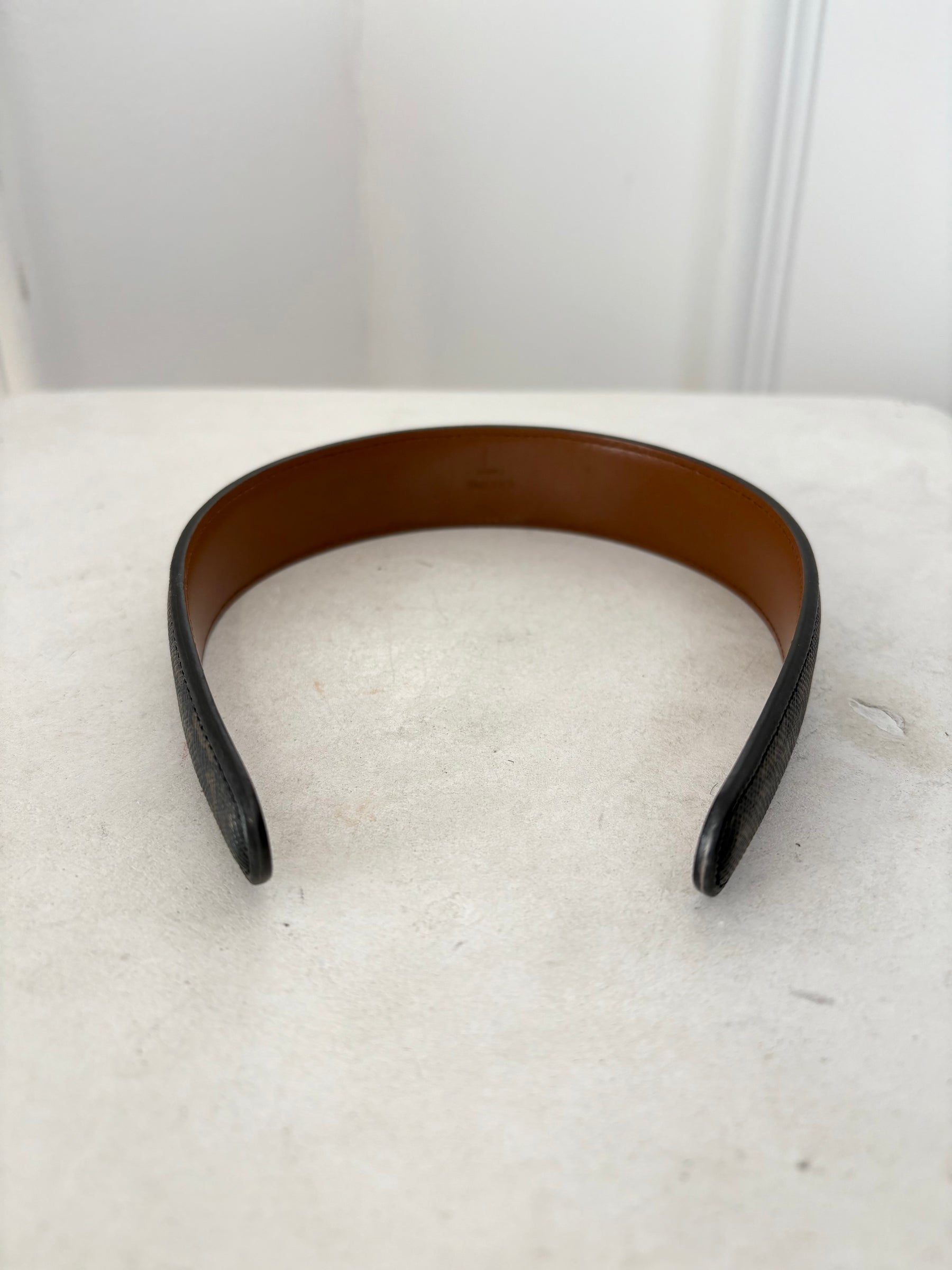 Celine Black Triomphe Logo Headband