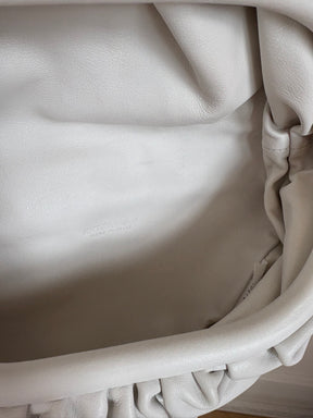 Bottega Veneta Chalk Leather Chain Pouch Belt Bag