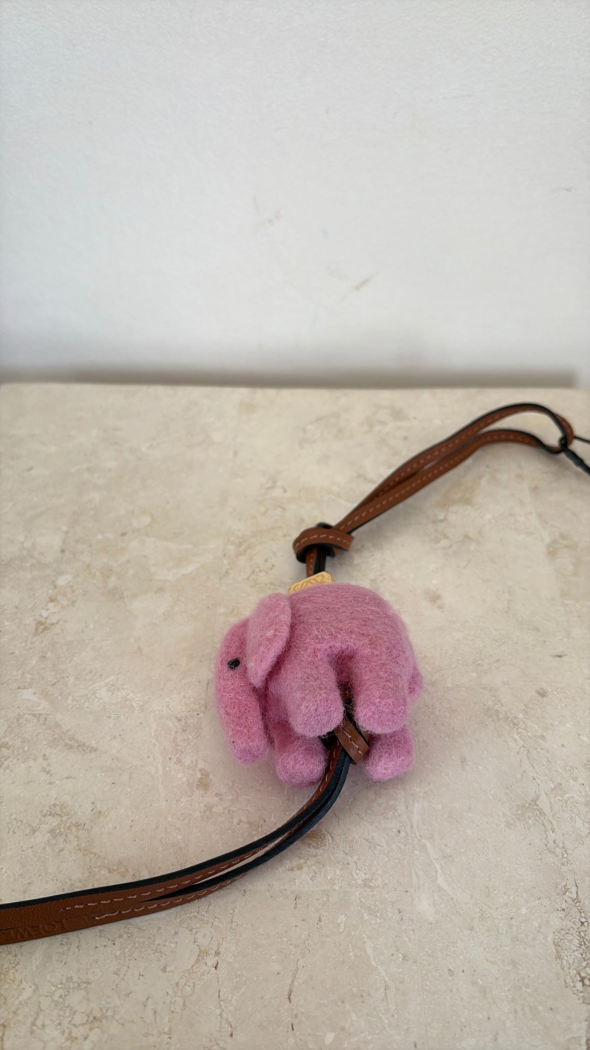 Loewe x On Cloud Elephant Pendant In Felt And Leather