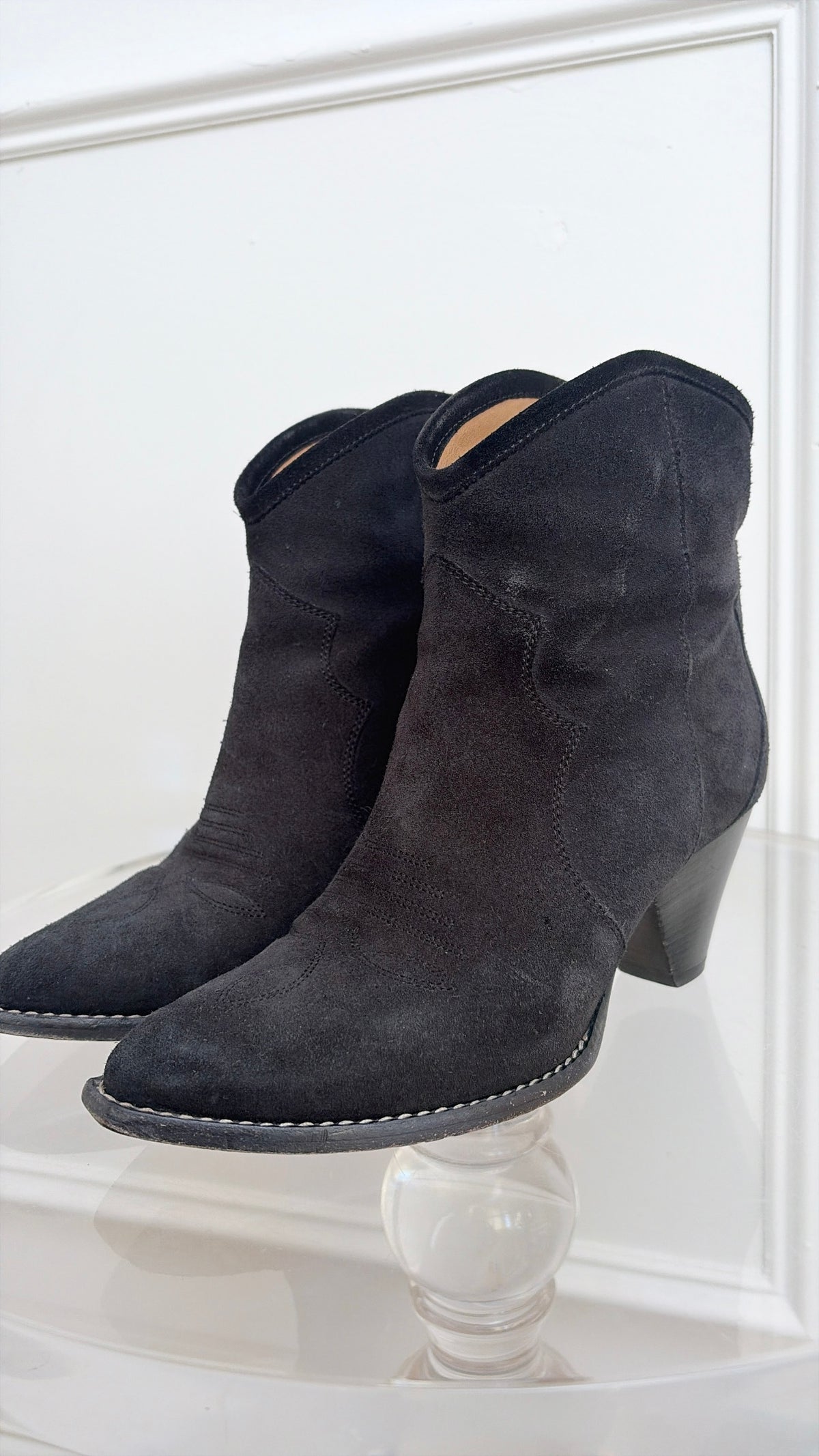 Isabel Marant Black Suede Ankle Boots, 37