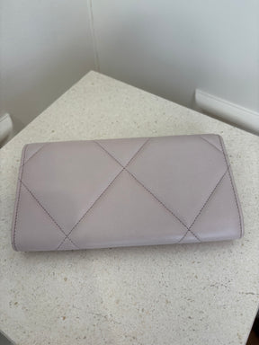 Chanel Light Lilac Leather 19 Flap Wallet