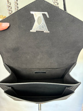 Louis Vuitton Black Leather Lock Me Shoulder Bag