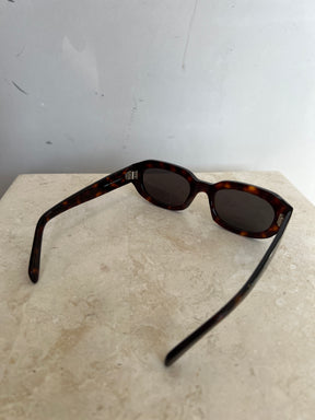 Celine Tortoiseshell Oval Sunglasses