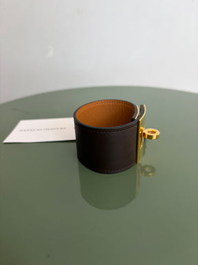 Hermès Chocolate Brown Collier De Chien Gold Hardware, T3