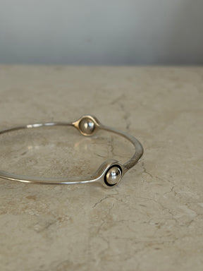 Georg Jensen Sterling Silver Sphere Bangle, M