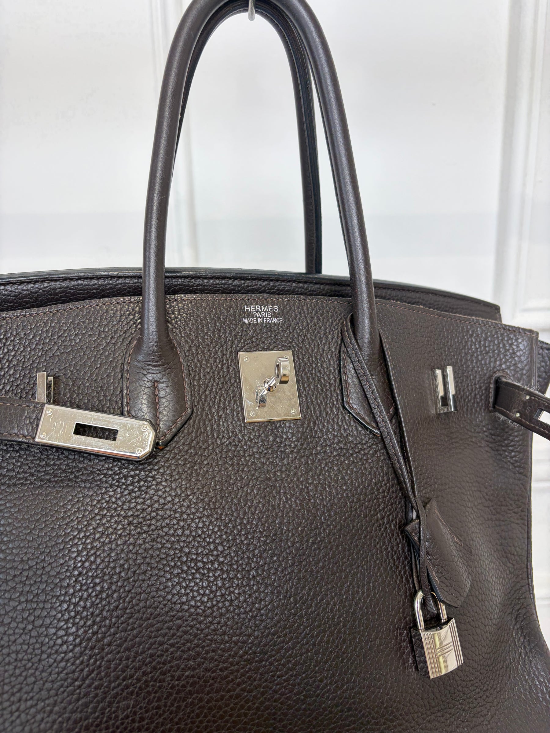 Hermès Birkin 35 in Ebene Clemence Leather
