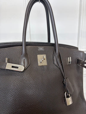 Hermès Birkin 35 in Ebene Clemence Leather