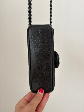 Chanel Black Caviar Leather 'Incognito' Mini Square Flap