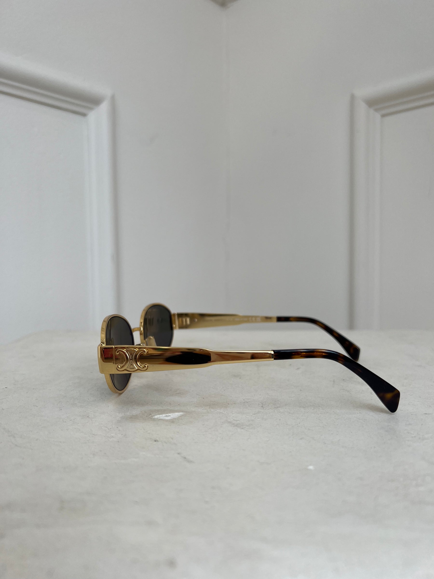 Celine Gold Triomphe Sunglasses