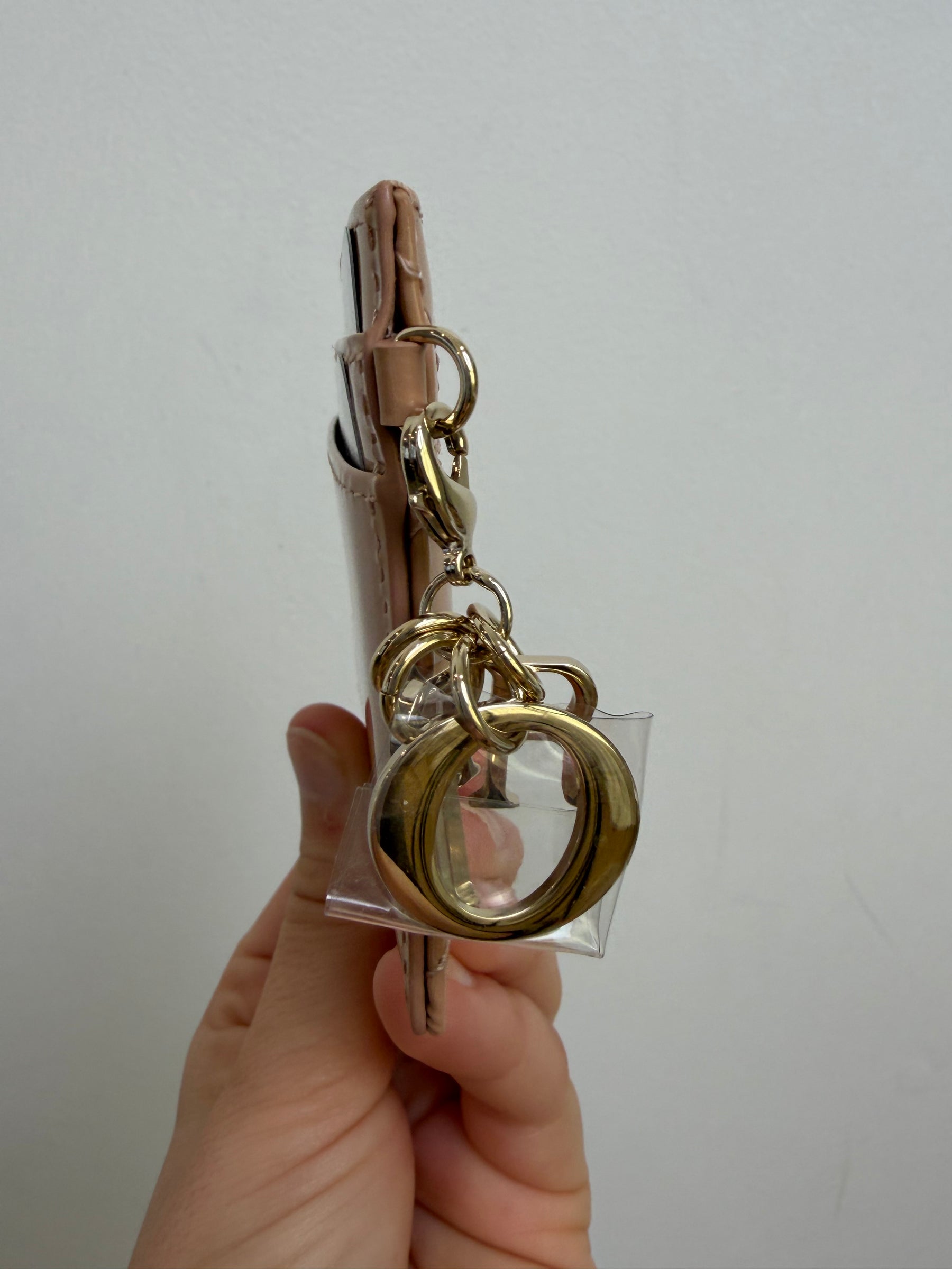 Dior Lady Dior Freesia Card Holder Beige