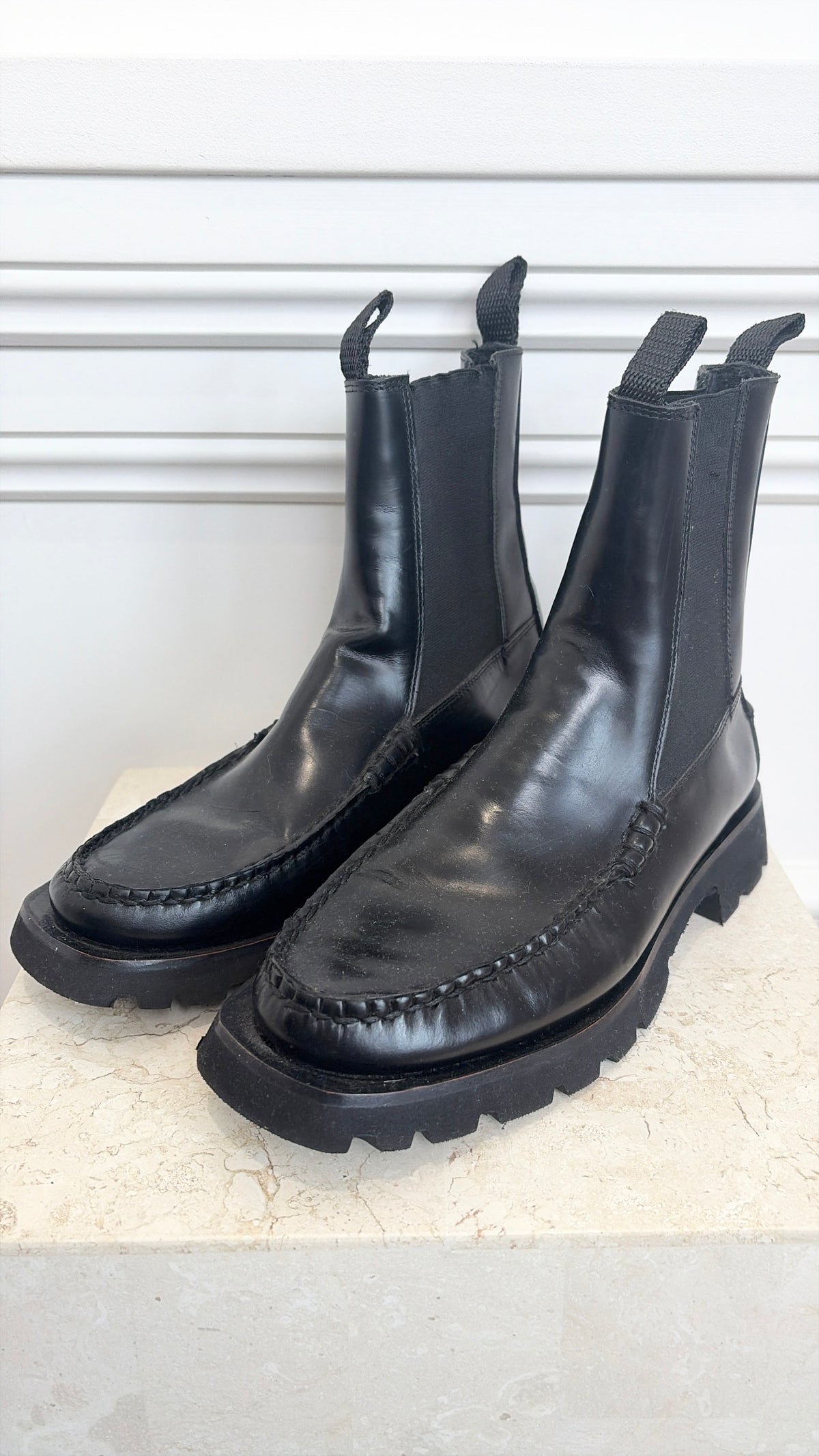 Hereu Black Leather Chelsea Boots, 39