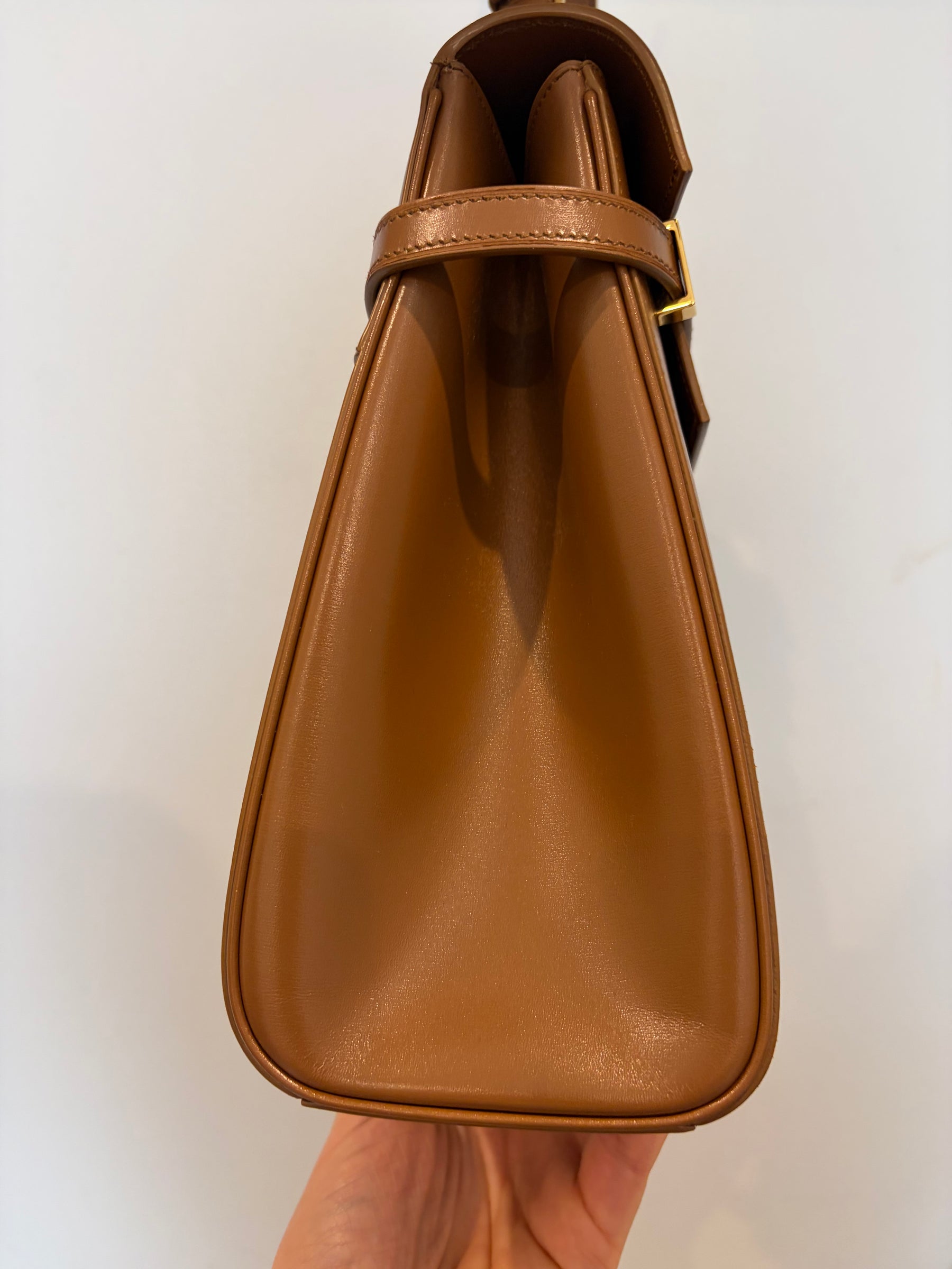 Saint Laurent Tan Leather Manhattan Top Handle Bag