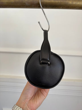 The Row Black Leather Round 90's Bag