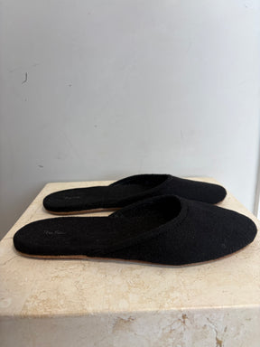 The Row Black Cashmere Slipper, 38