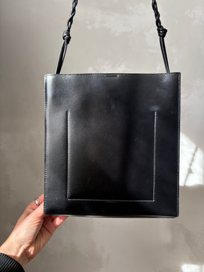 Jil Sander Black Leather Medium Tangle BAg