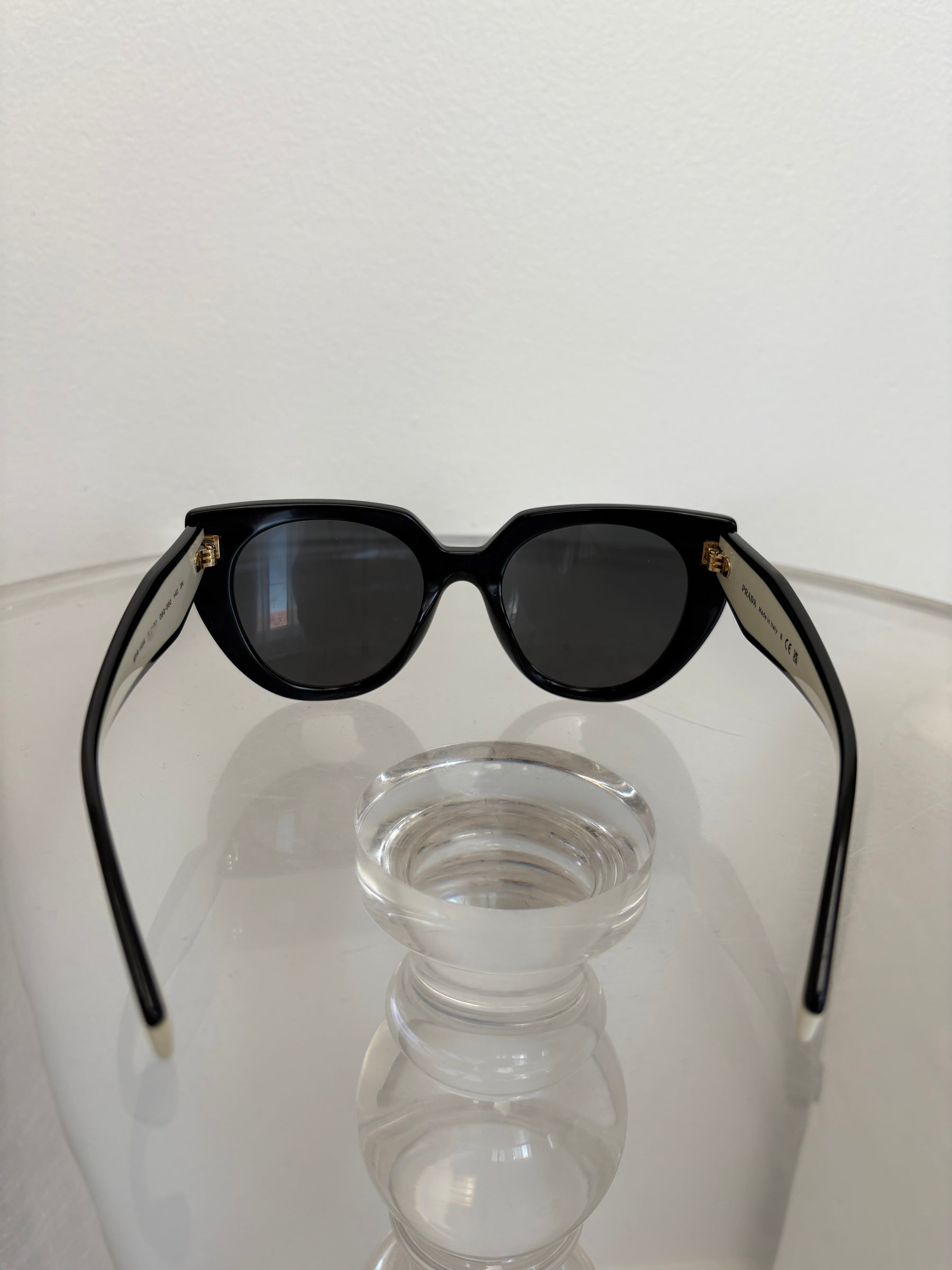 Prada Black And White Sunglasses