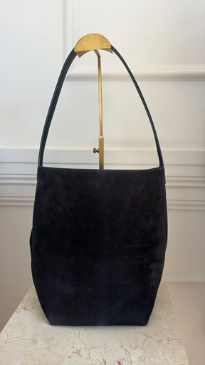 The Row N/S Park Suede Tote Black