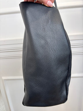 Balenciaga Black Leather Logo Tote