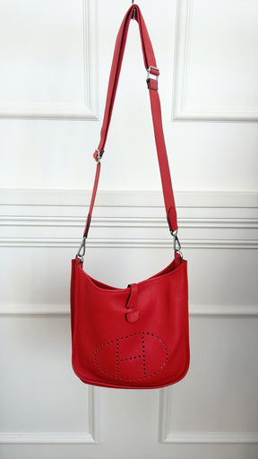 Hermès Red Togo Leather Evelyn 29 Bag