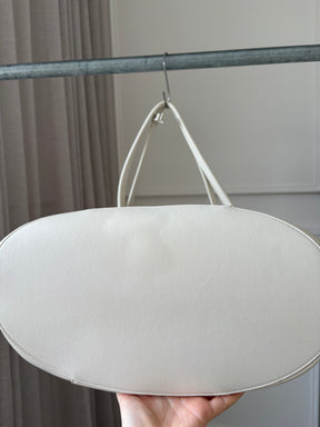 Bottega Veneta White Leather Maxi Arco Tote