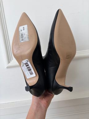Scanlan Theodore Black Leather Pointed Ankle Boots, 37