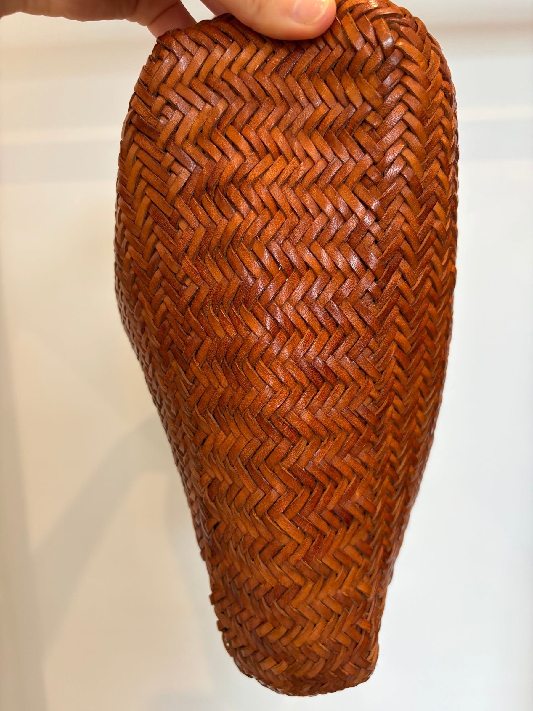 dragon diffusion Tan Woven Leather Tote