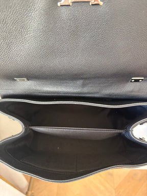 Louis Vuitton Black Leather Lockme II Top Handle Bag