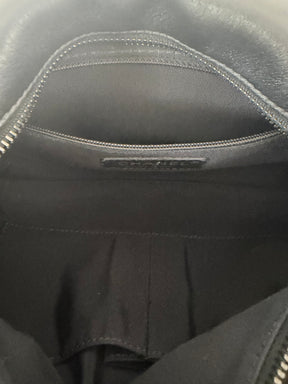 Chanel Black Calfskin Chain Signature Hobo Bag