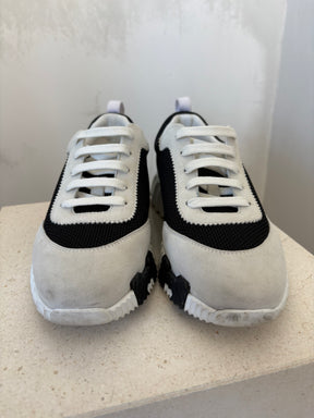 Hermès Black and White Bouncing Sneaker, 39