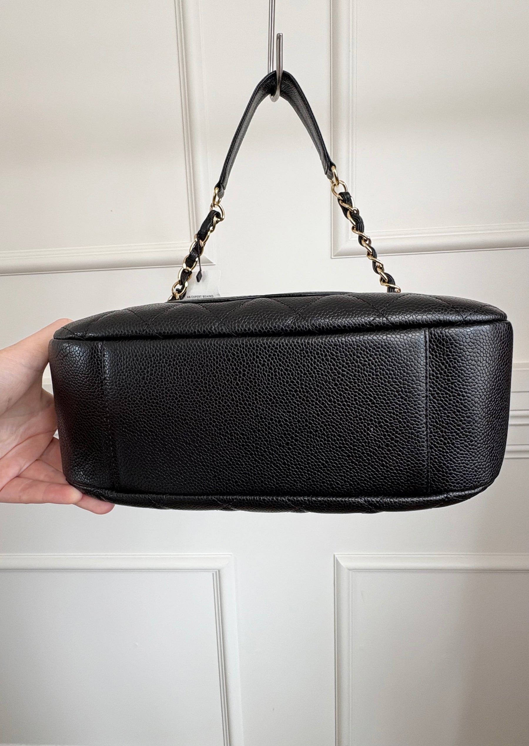 Chanel Black Caviar Leather 'Timeless CC' Shoulder Bag