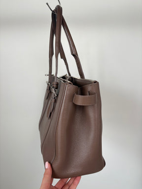 Mulberry Taupe Leather Double Zip Bayswater Tote