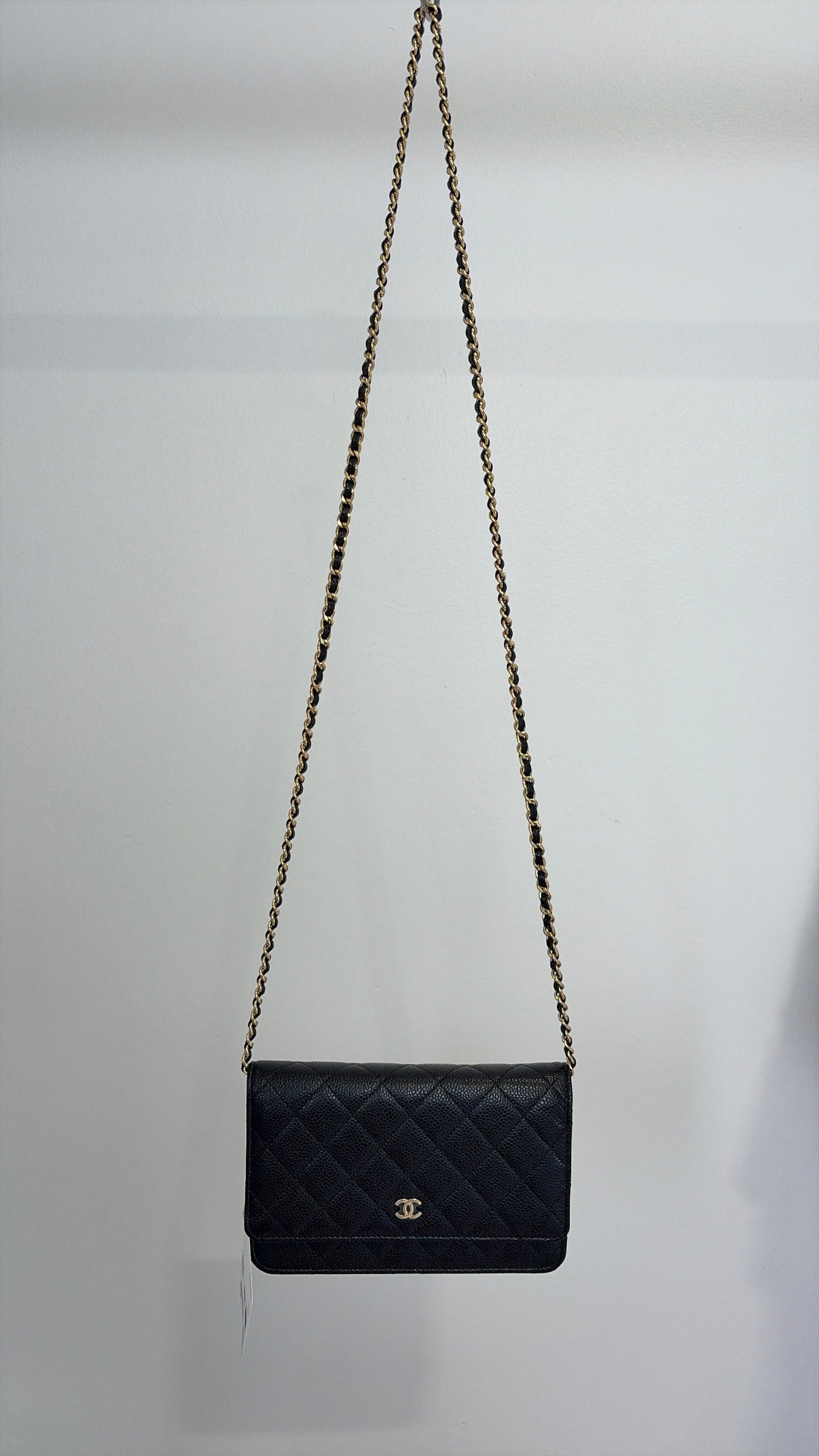 LAYBY PAYMENT 1/3 Chanel Black Caviar Leather Wallet on Chain $3325 remaining, SKU 067652