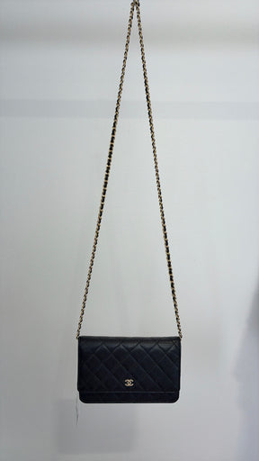LAYBY PAYMENT 1/3 Chanel Black Caviar Leather Wallet on Chain $3325 remaining, SKU 067652