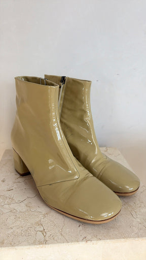 Forte Forte Beige Patent Ankle Boots, 39