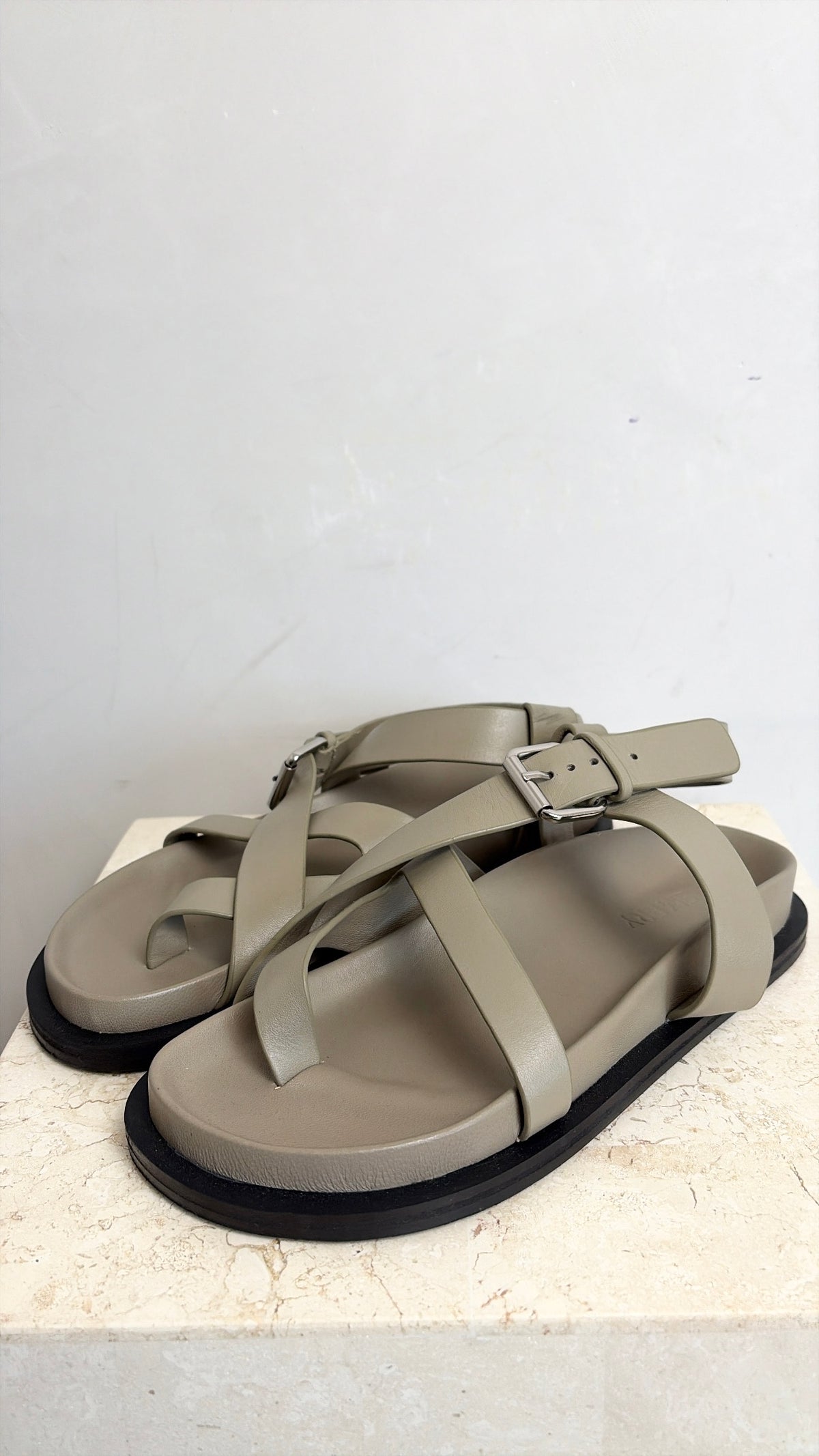 A.EMERY Sage Leather Sandal, 38