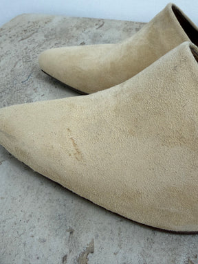Maryam Nassir Zadeh Beige Suede Pointed Mule, 37