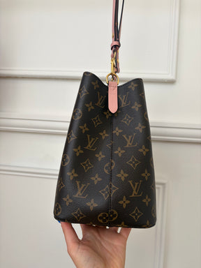 Louis Vuitton Canvas Monogram and Pink Leather Neonoé Bucket Bag