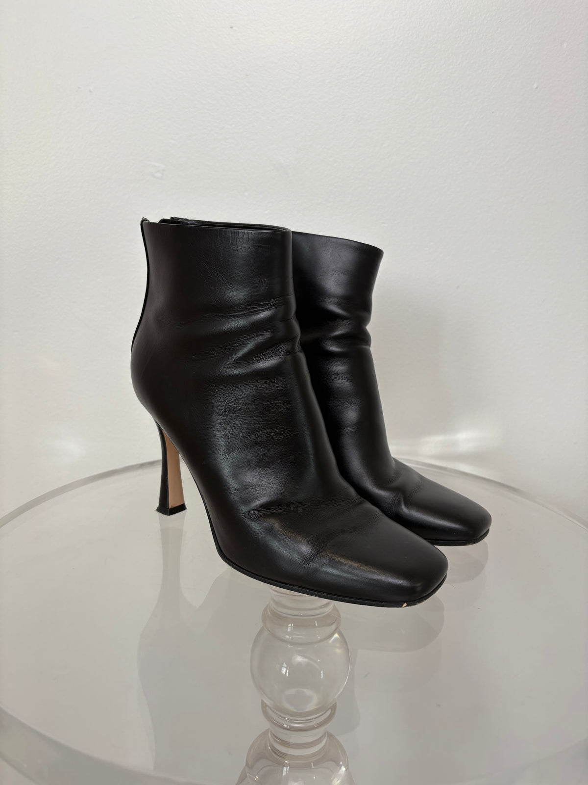 Scanlan Theodore Black Leather Heeled Ankle Boot, 40