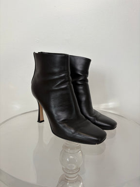 Scanlan Theodore Black Leather Heeled Ankle Boot, 40