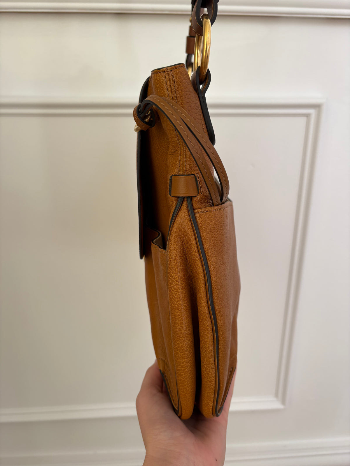 Chloé Tan Leather Lexa Medium Shoulder Bag