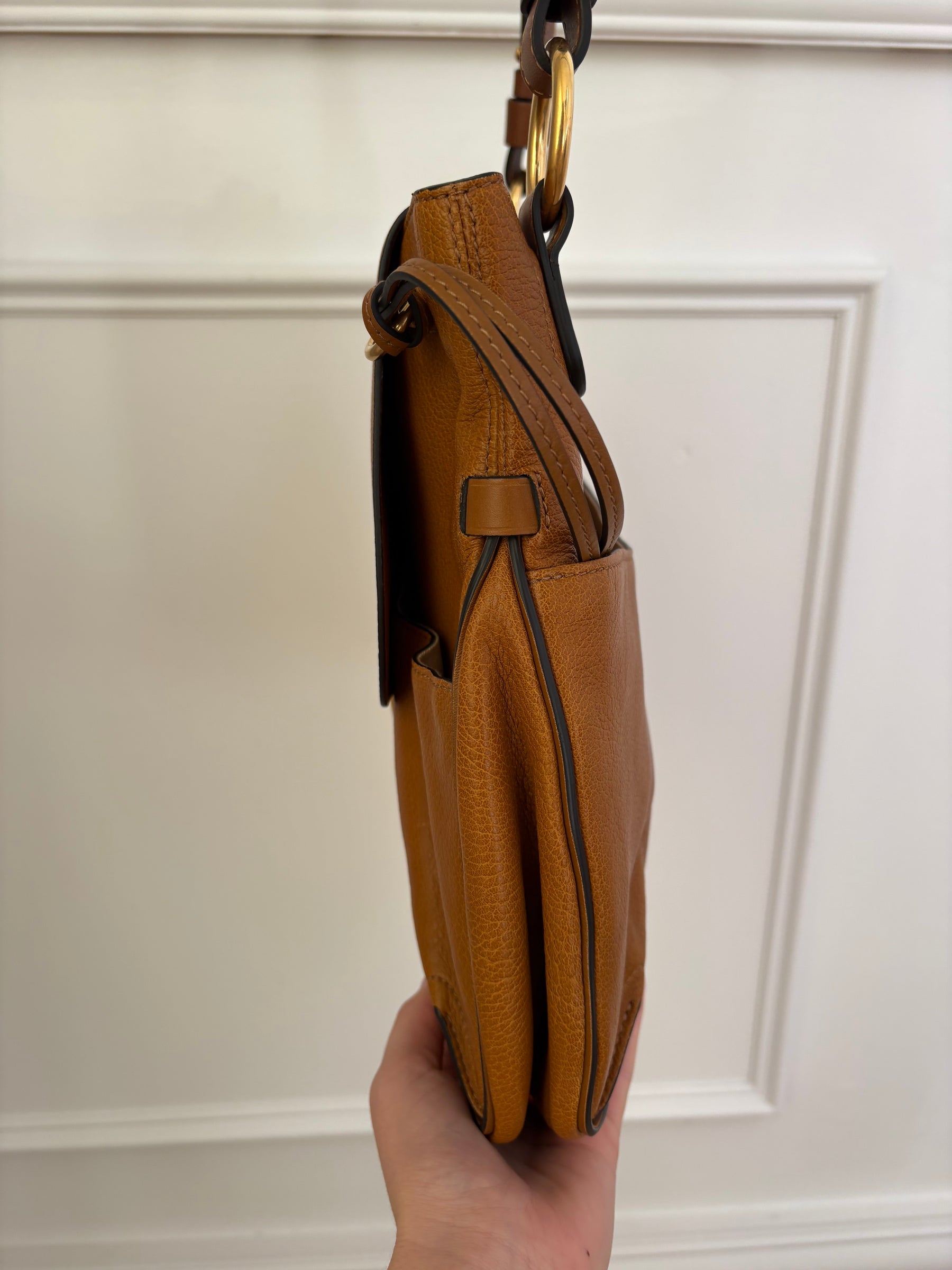 Chloé Tan Leather Lexa Medium Shoulder Bag