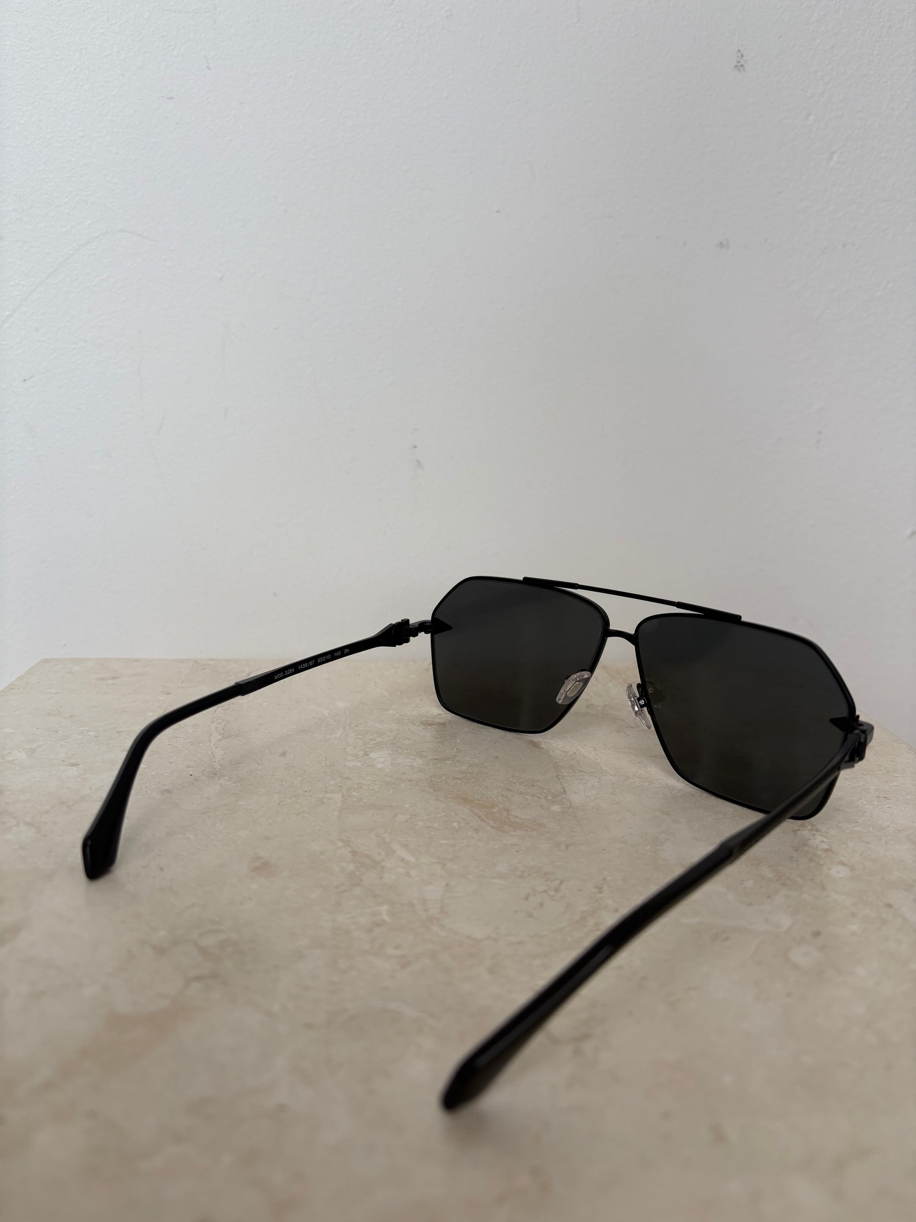 Versace Black Aviator Sunglassses
