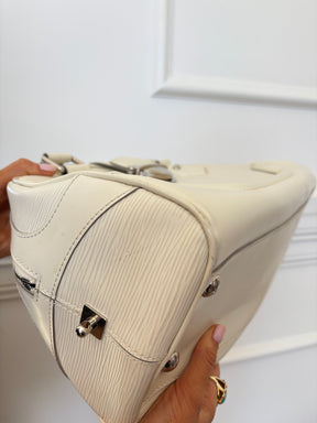 Louis Vuitton Cream EPI Leather Top Handle Bowling Bag