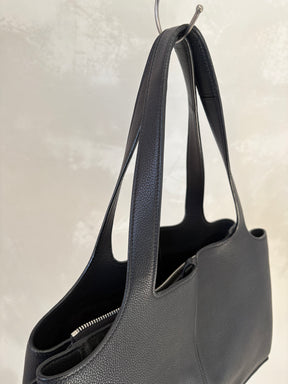 Celine Black Grained Leather Tri-Fold Bag