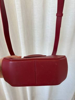 Cartier Red Leather Red Leather Mini Guirlande Top Handle Bag