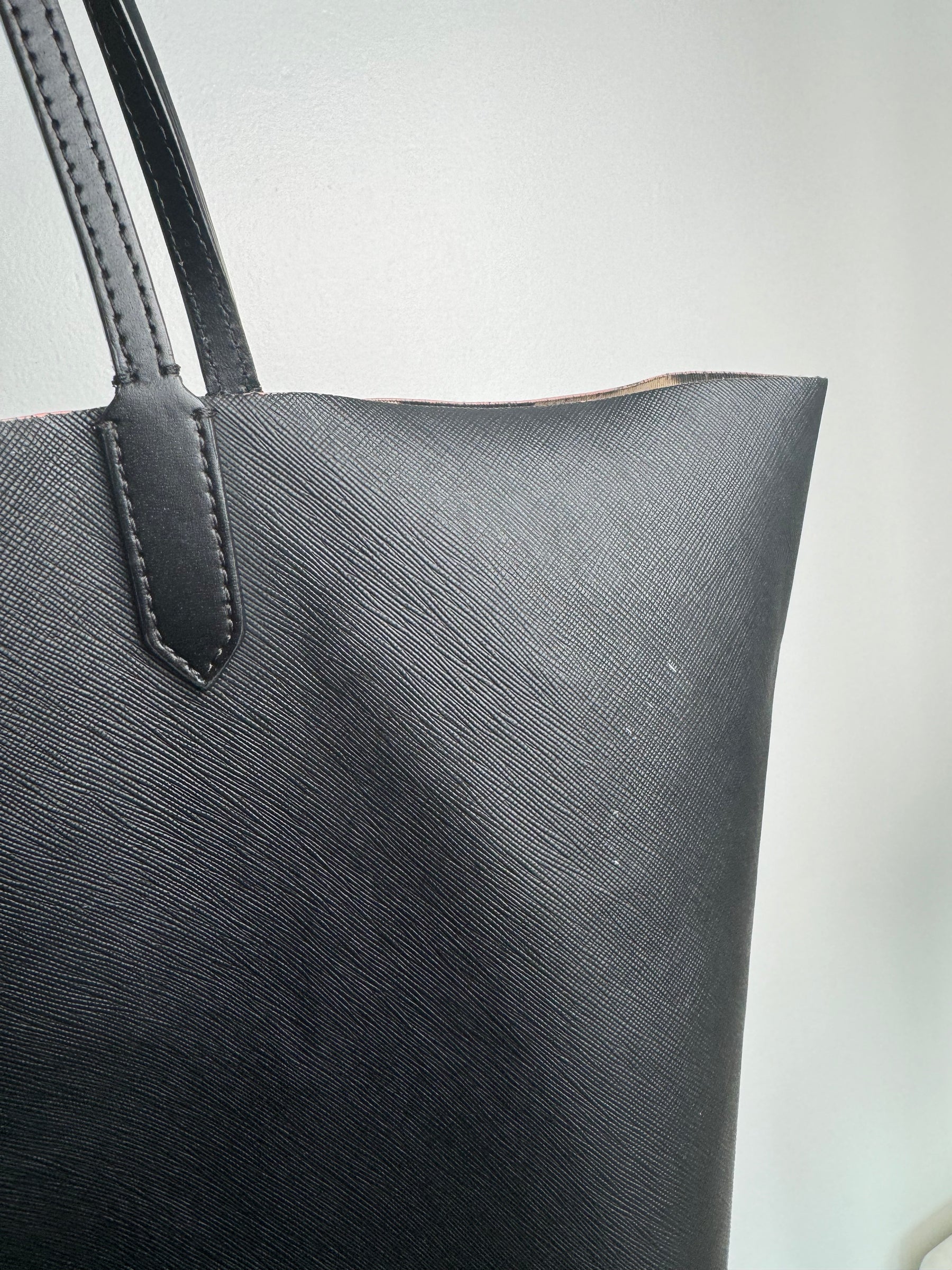 Givenchy Large Black Canvas Tote Leopard Linning With Pouch