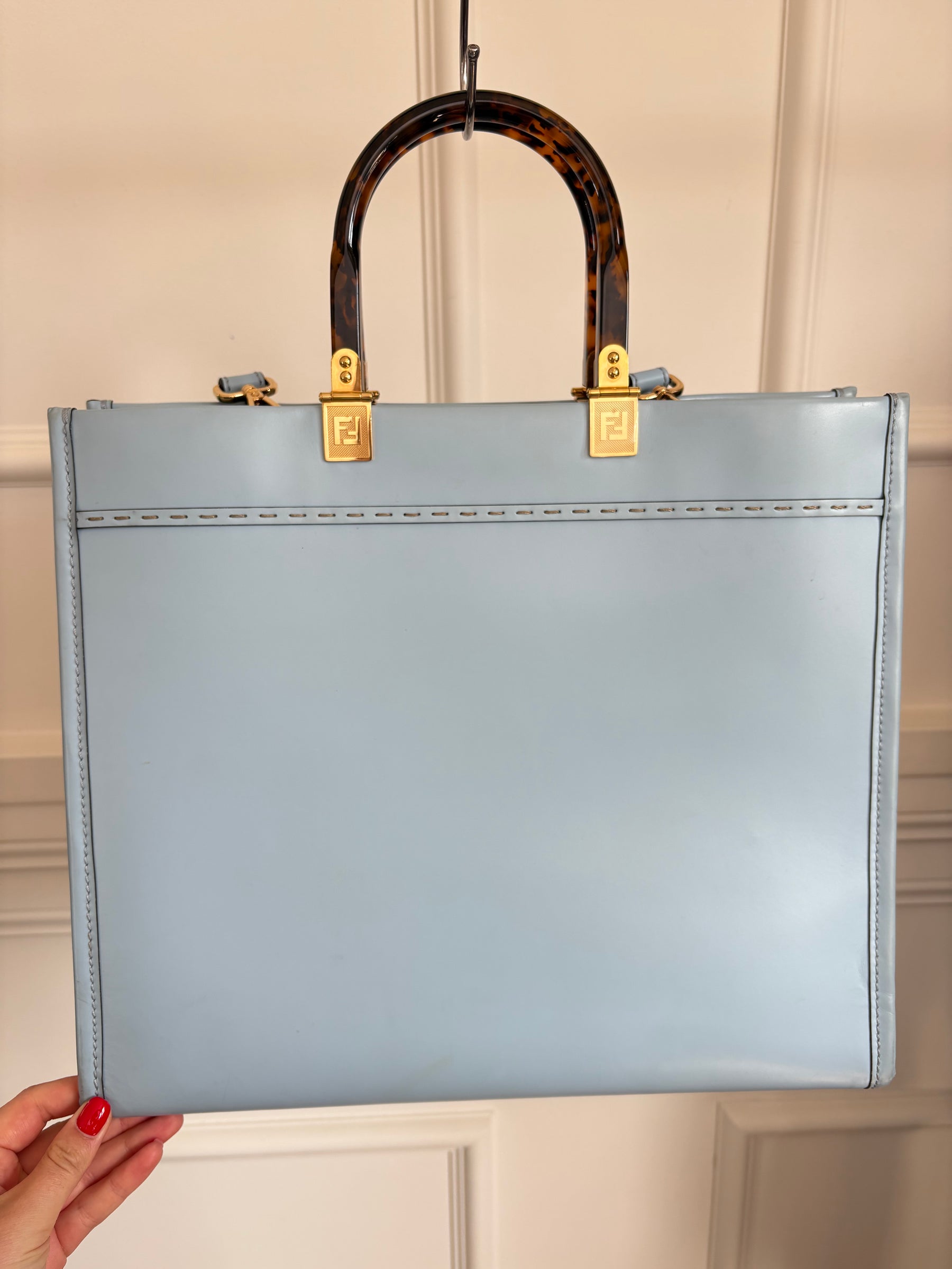 Fendi Pale Blue Sunshine Tote
