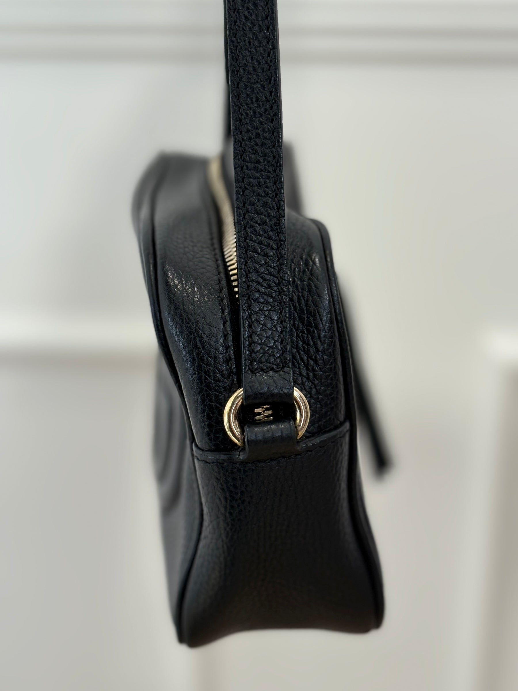 Gucci Black Grained Leather Soho Disco Bag