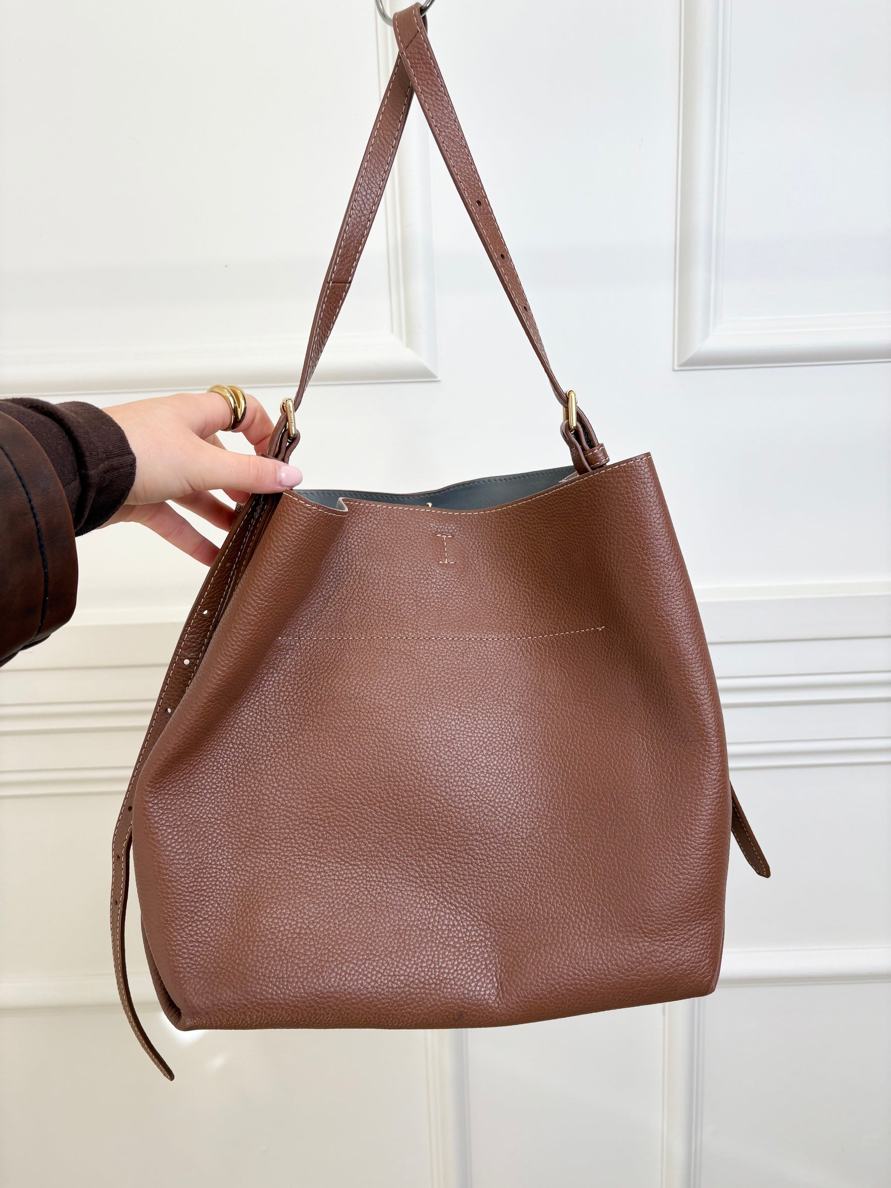 OROTON Margot Hobo Brown Leather
