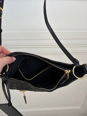 Balenciaga Black Leather City Crossbody Pouch Bag